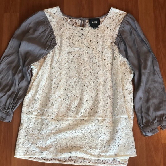 Anthropologie Mauve Lace Top - Picture 5 of 16